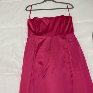 barbie pink satin formal dress by meshki